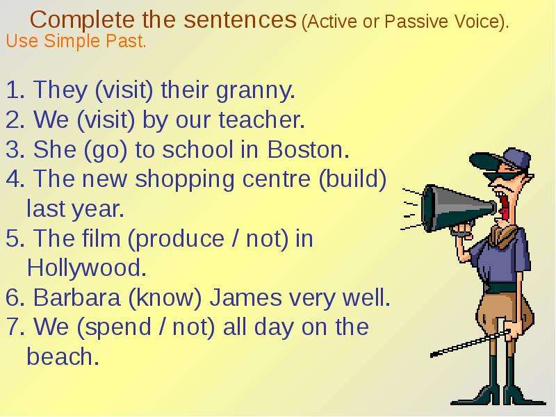 Презентация по английскому языку passive voice