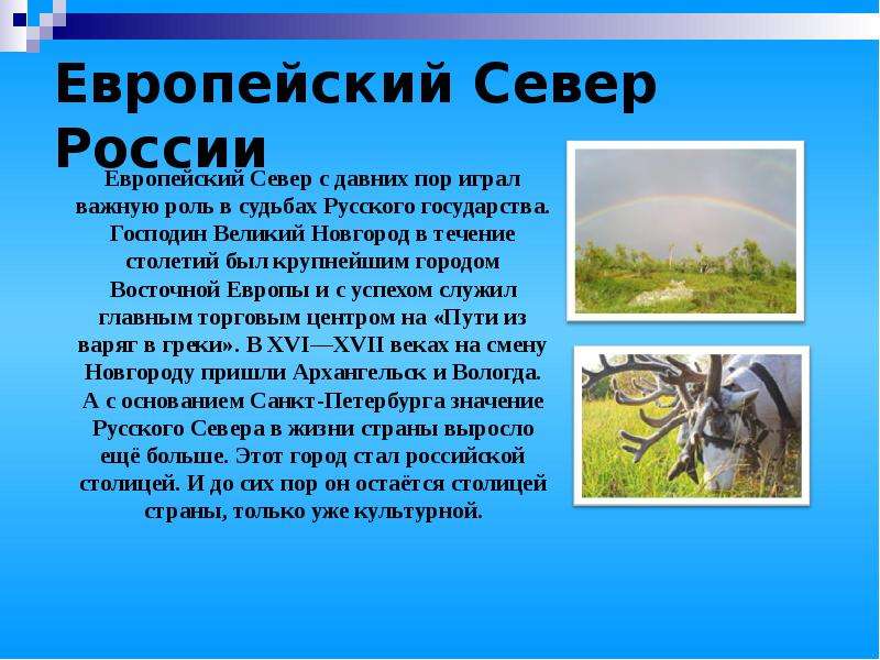 Презентация по северу европейской части россии 4 класс окружающий мир плешаков