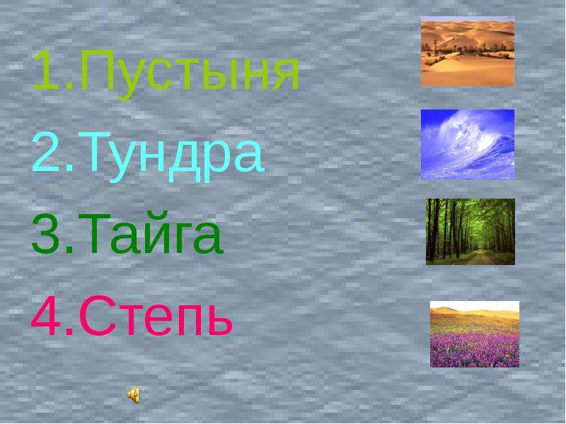 Тундра тайга степь пустыня. Тайга тундра степь. Тайга тундра пустыни степи. Пустыня Тайга степь. Пустыни тундра Тайга.