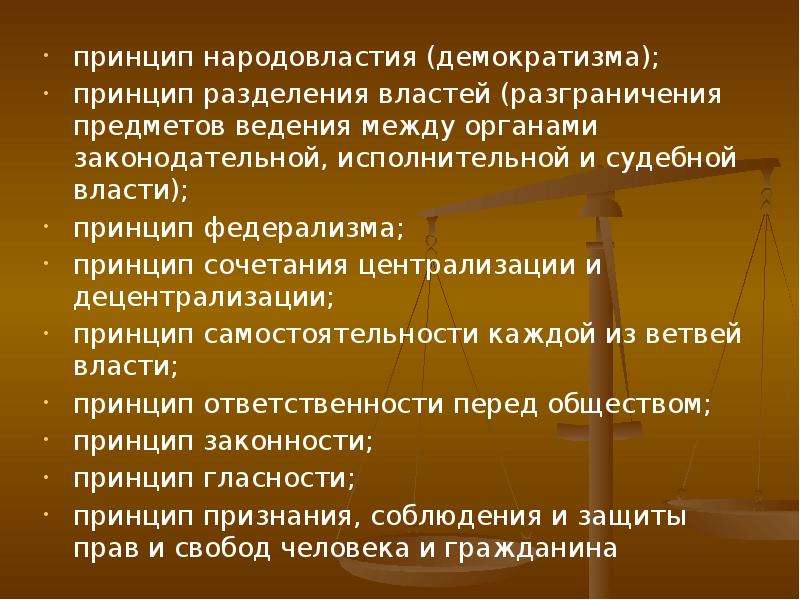 Принцип особенности. Принцип демократизма. Принципы организации и функционирования исполнительной власти. Принцип демократизма народовластия , федерализма. Характеристика исполнительной власти.