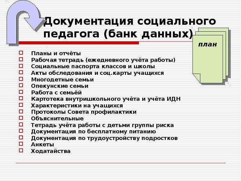 План работы на день социального педагога