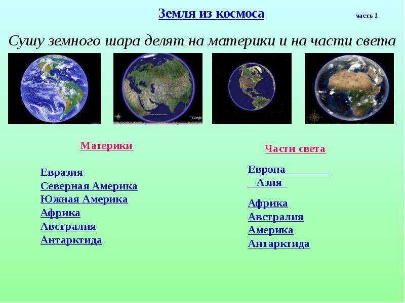 Земли какого числа. Наша Планета. Части света. Части света планеты земля. Материки земли и части света. Части света нашей планеты окружающий мир.