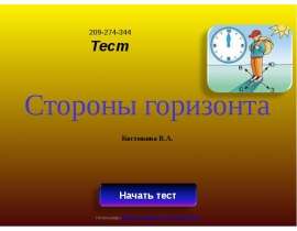 209-274-344 Тест Стороны горизонта Костикова В.А.