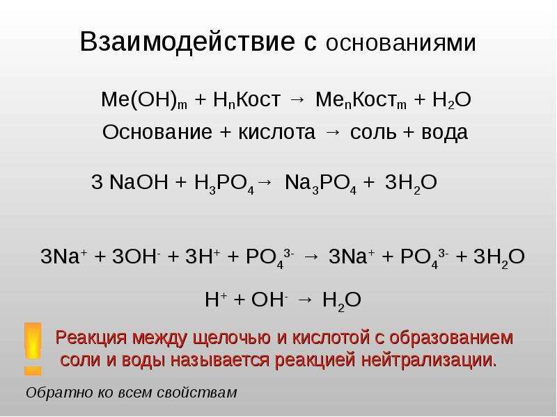 Все основания взаимодействуют с солями. Взаимодействие кислот с основаниями. Взаимодействие оснований с солями. Взаимодействие солей с основаниями. Взаимодействие солей с кислотами.