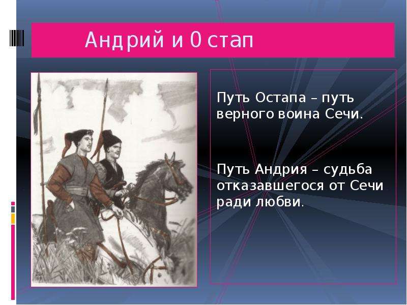 Поведение андрия. Остап и Андрий. Поведение в бою Остапа и Андрия. Судьба Андрия. Поведение в Сечи Остапа и Андрия.