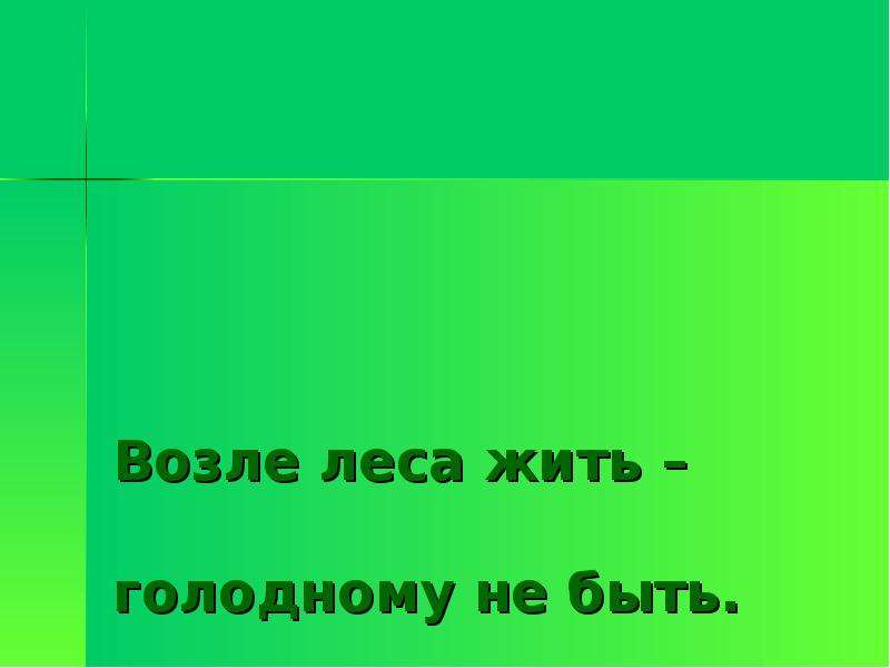 Жила голодная. Возле леса жить голодному не быть.