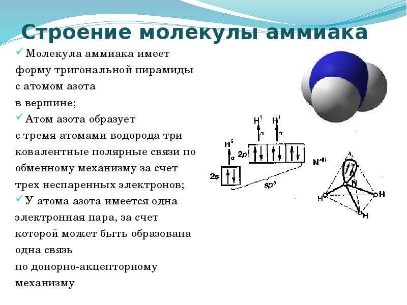 Аммиак связь. Аммиак состав и электронное строение молекулы аммиака. Схема образования молекулы аммиака. Геометрическая формула молекулы аммиака. Энергетическая схема для молекулы аммиака.