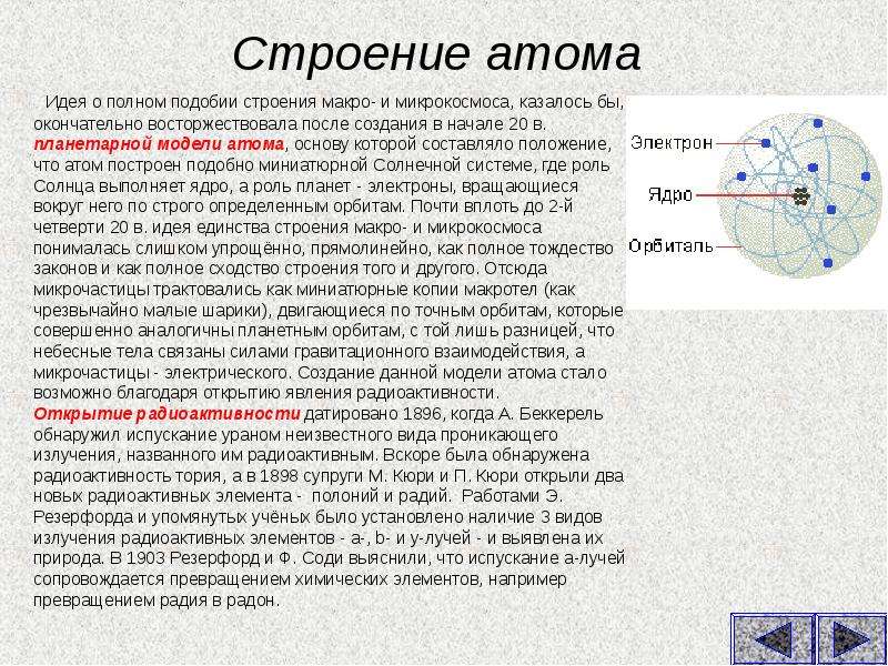 Строение атома презентация 11 класс физика