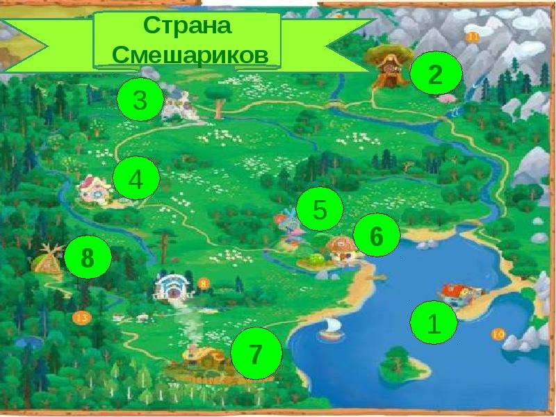 Карта острова смешариков