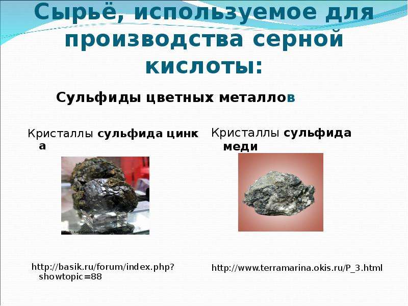 Производство серной кислоты презентация