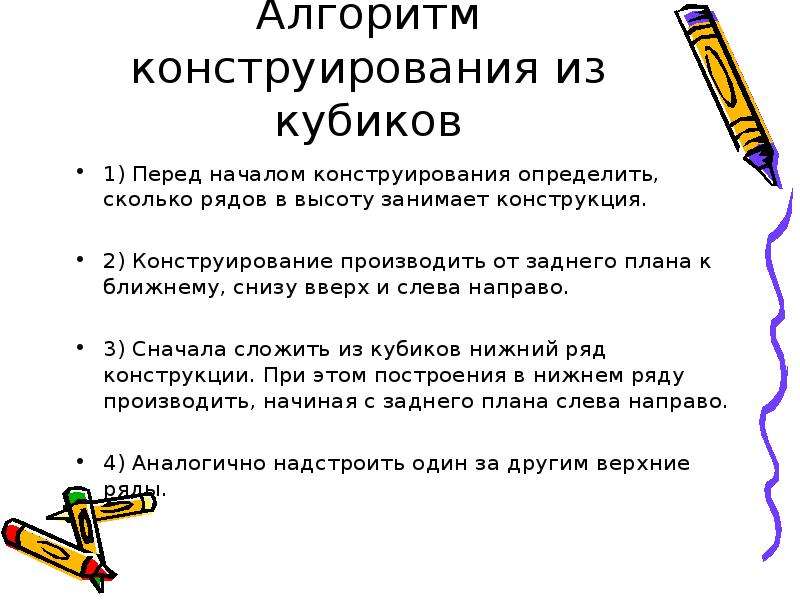 Алгоритм занятия. Алгоритм работы в центре конструирования. Конструирование алгоритмов. Алгоритмы по конструированию. Конструирование алгоритмов конспект.