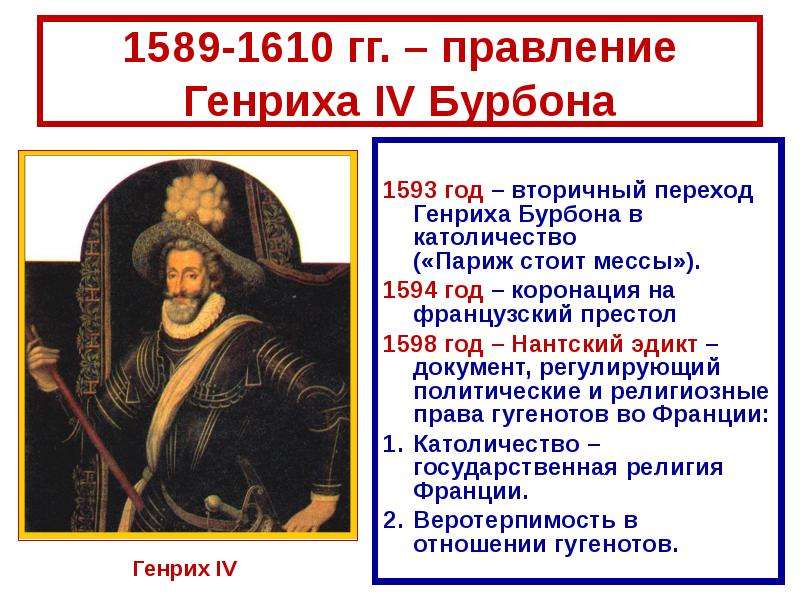 Нантский эдикт о веротерпимости был опубликован в. Нантский эдикт Генриха IV во Франции (1598г.). 1594 1610 Гг правление. Правление Генриха. Абсолютизм Бурбонов.