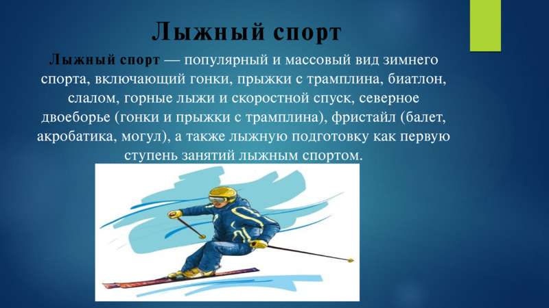 Лыжный спорт, слайд №2