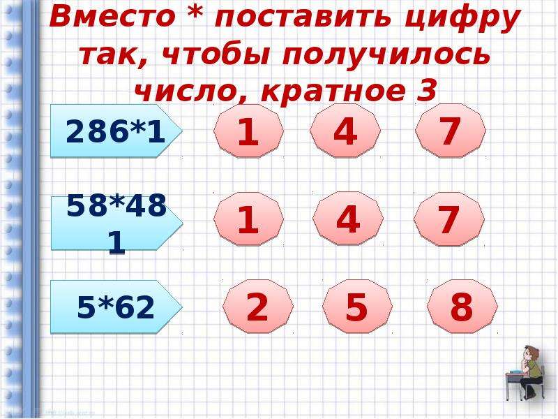 Установи цифру. Вместо поставьте цифру так чтобы получилось число кратное 3:. Число кратное 3. Поставить цифры так чтобы получилось. Числа кратные 3.