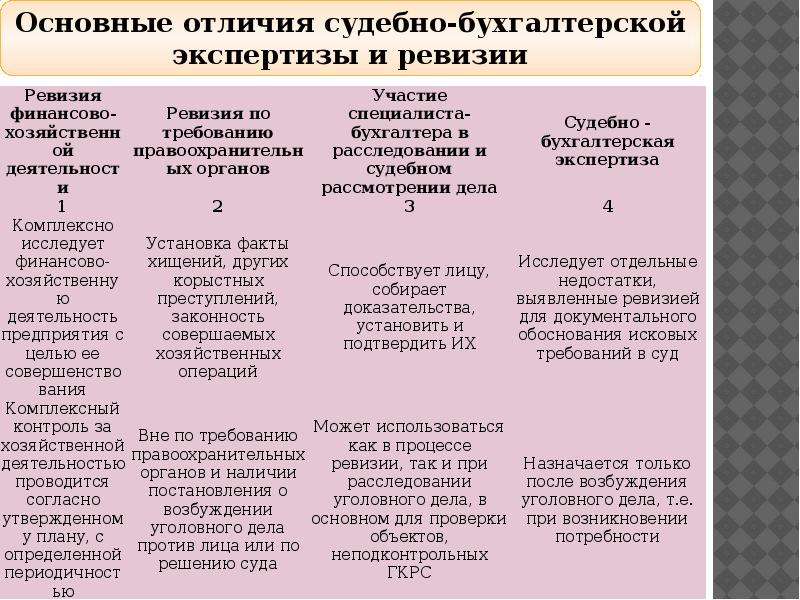 В плане ревизии в отличие от программы есть