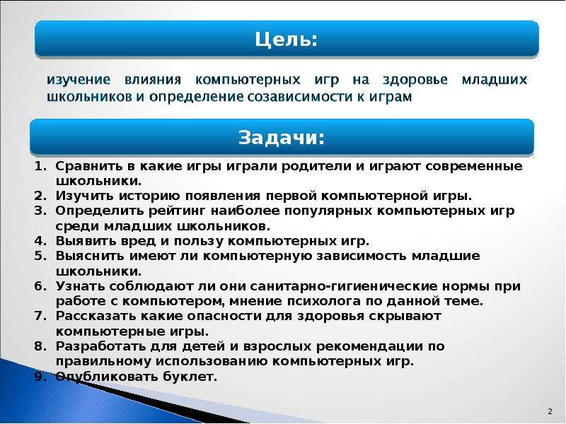 Индивидуальный проект на тему компьютерные игры и их влияние на организм человека