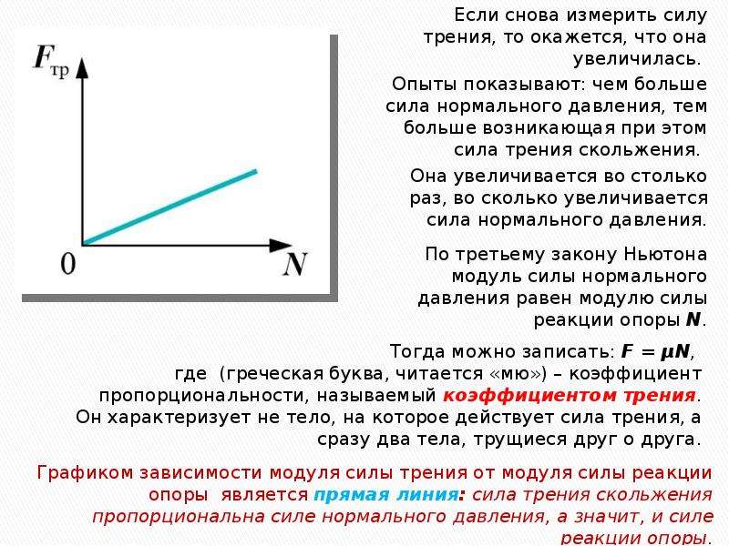 Сила трения скольжения от нормального давления. Как найти силу нормального давления. Сила нормального давления физика. График зависимости трения скольжения от силы реакции опоры.. График зависимости силы трения от силы нормального давления.