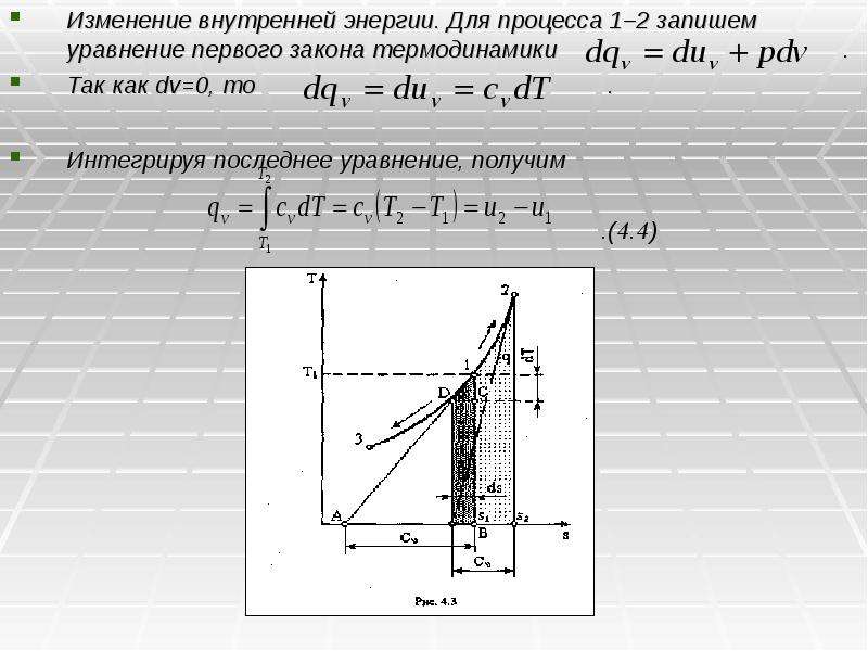 Процессы изменения состояния идеального газа. Записать уравнения четырех термодинамических процессов.. Как найти внутреннюю энергию по графику.