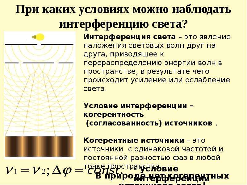 Какие лучи дают устойчивую интерференционную картину