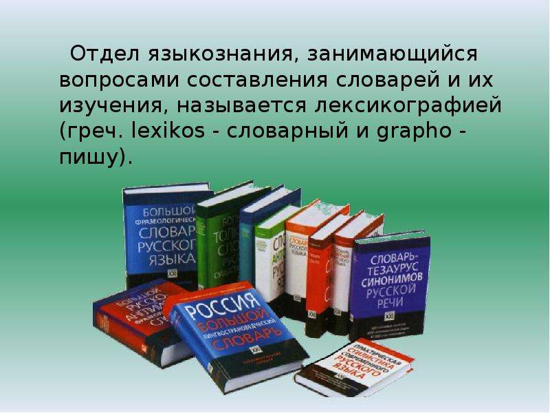 Словари русского языка презентация 6 класс