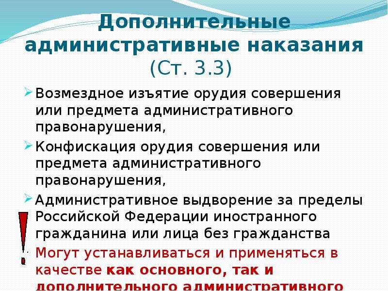 Виды административных наказаний картинки