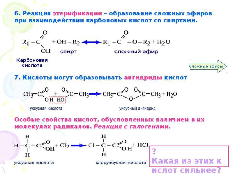 Реакция взаимодействия уксусной кислоты с этанолом. Реакция этерификации протекает в кислой среде. Реакция этерификации механизм реакции. Реакция образования ангидридов карбоновых кислот.