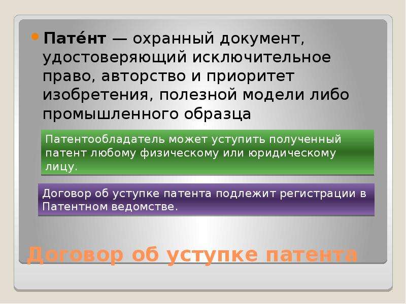 Приоритет изобретения полезной модели и промышленного образца