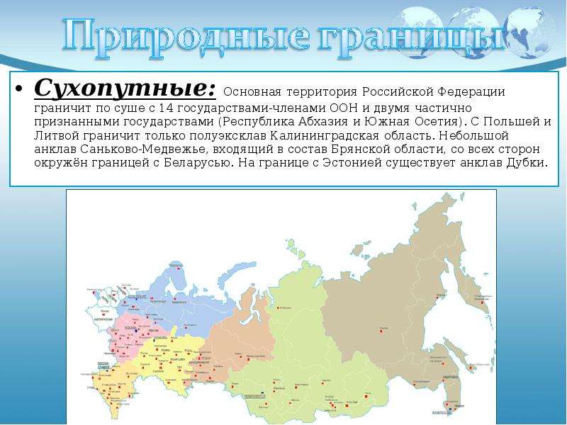 Проблемы границ россии
