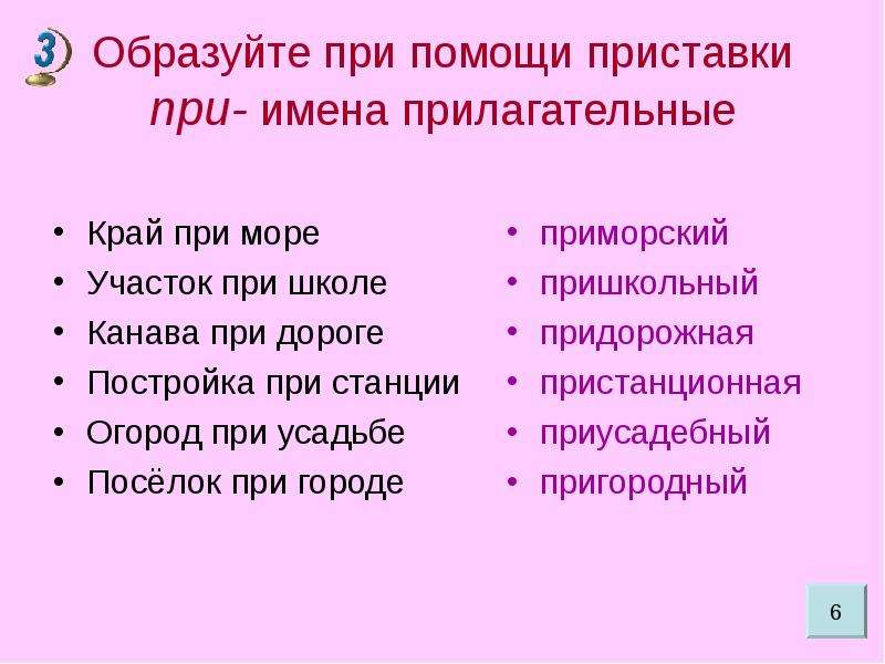 Гласные в приставках пре и при 6 класс презентация