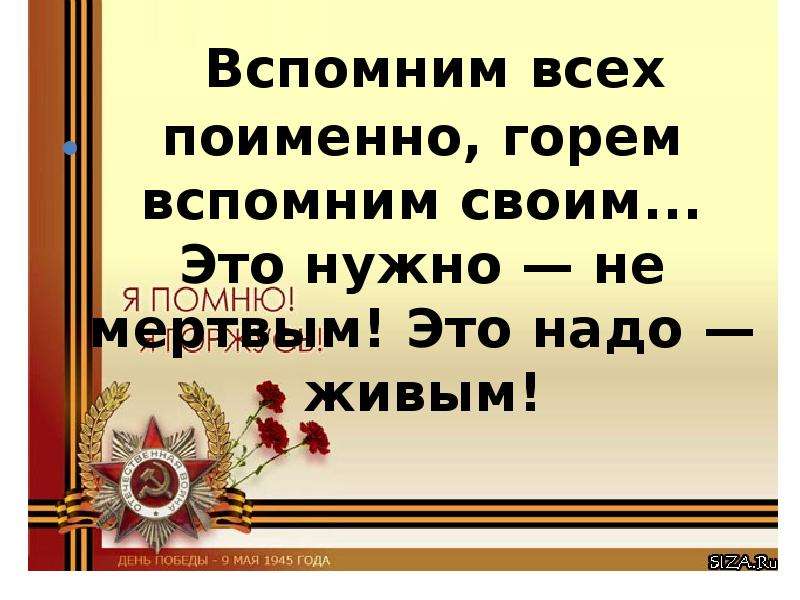 Поименно. Вспомним всех поименно. Проект вспомним всех поименно. Вспомним всех поимённо горем вспомним своим. Вспомним всех поимённо горем вспомним своим это нужно не мёртвым.