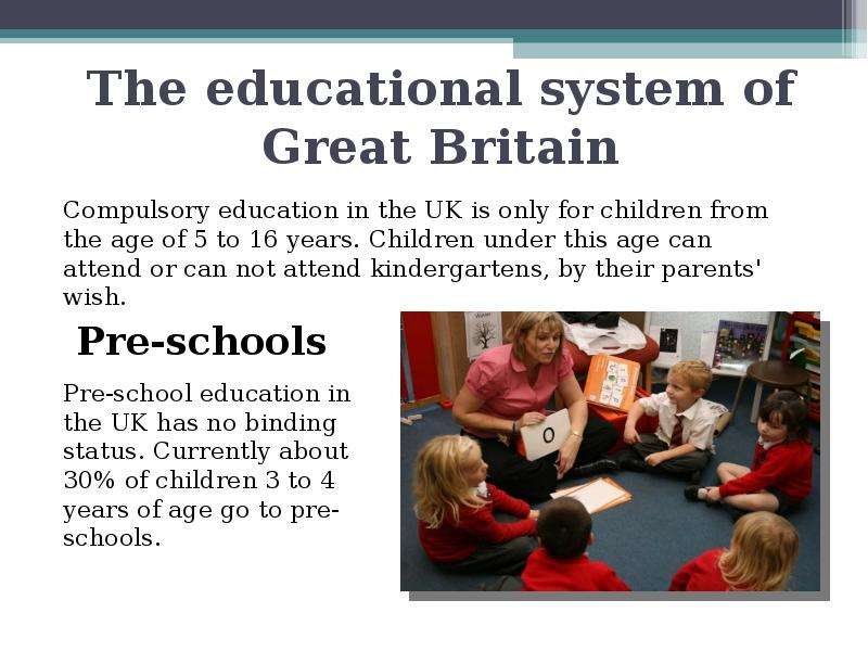 School education in great britain презентация