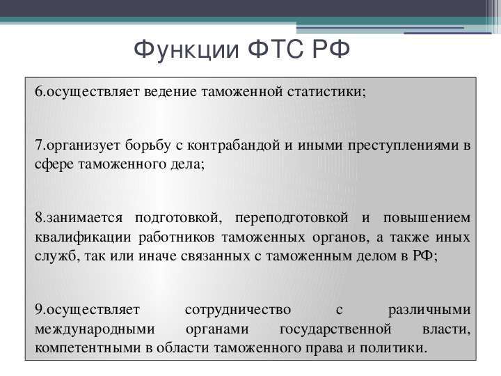 Роль и место ФТС в системе органов государственной исполнительной власти., слайд №7