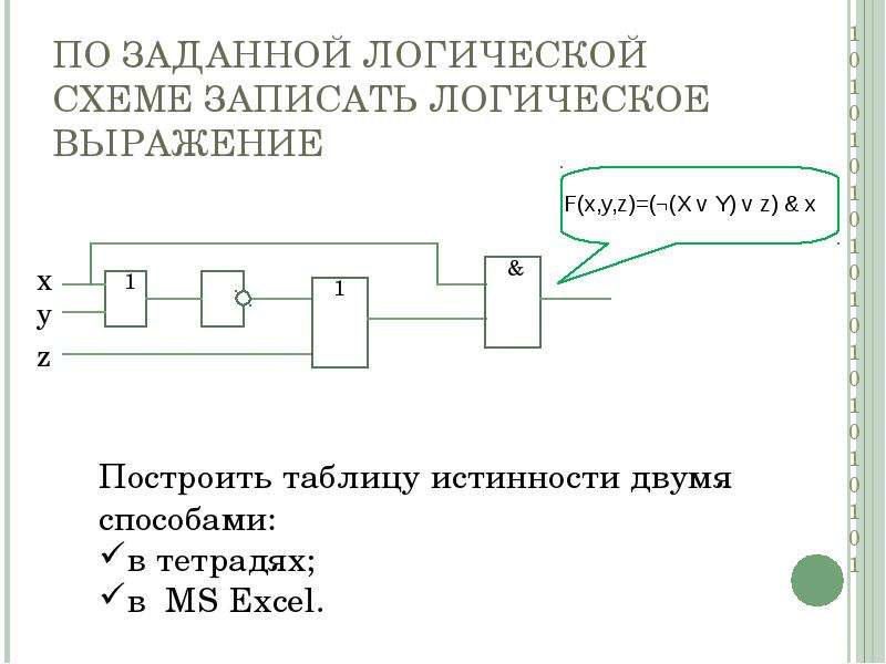 Задана логическая схема