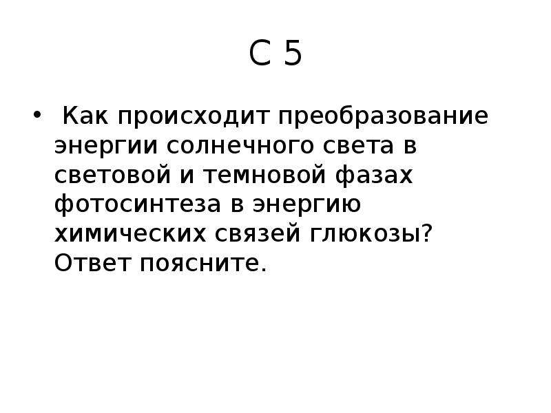 Преобразование энергии в световой фазе