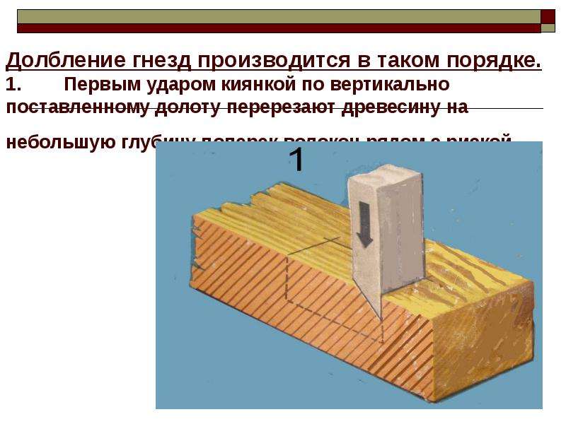 Долбление древесины. Долбление древесины долотом. Долбление сквозного и несквозного гнезда. Способы долбления древесины. Долбление гнезд и проушин.