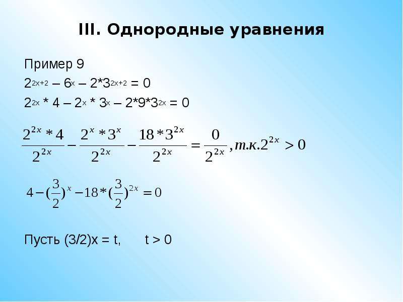 Однородные уравнения 10 класс никольский презентация