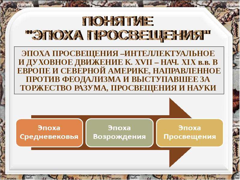 Эпоха просвещения презентация 8 класс презентация