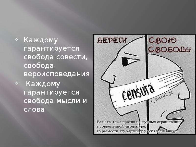 Презентация на тему свобода совести