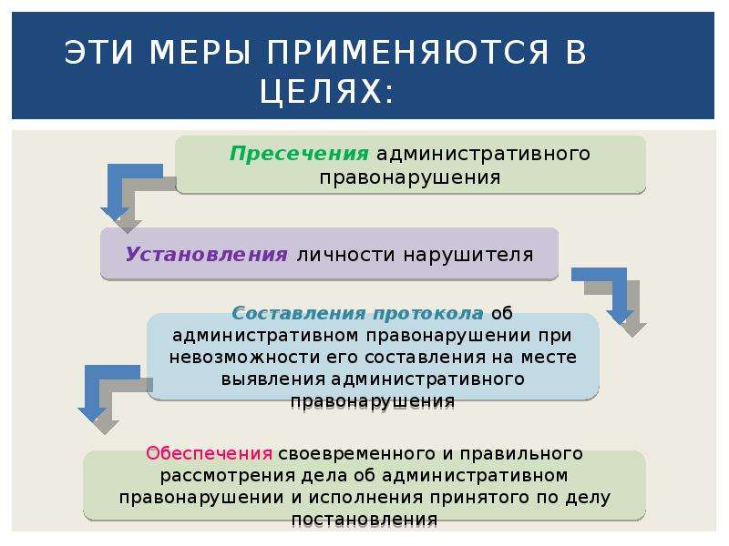 Меры обеспечения административных дел