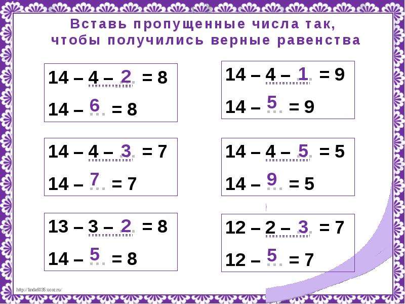 Презентация вычитание 14 1 класс школа россии