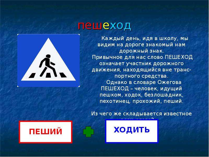 Слово пешком. Слово пешеход. Термин пешеход. Понятие пешеход для детей. Пешеход как образовано слово.