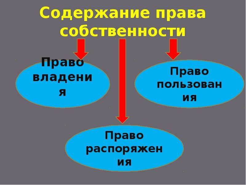 Понятие содержание виды права собственности презентация