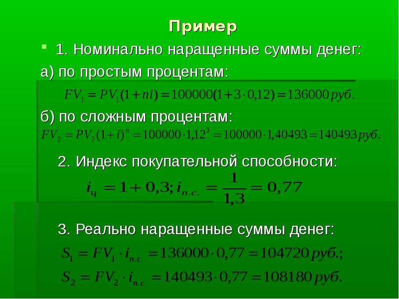 Сумма наращенных процентов