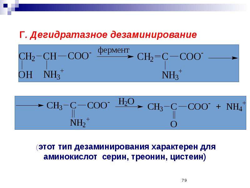 Аминокислоты химия 10 класс презентация. Дезаминирование треонина. Неокислительное дезаминирование треонина. Неокислительное дезаминирование Серина. Дезаминирование Серина и треонина.