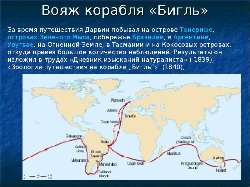 Путешествие дарвина на корабле бигль презентация