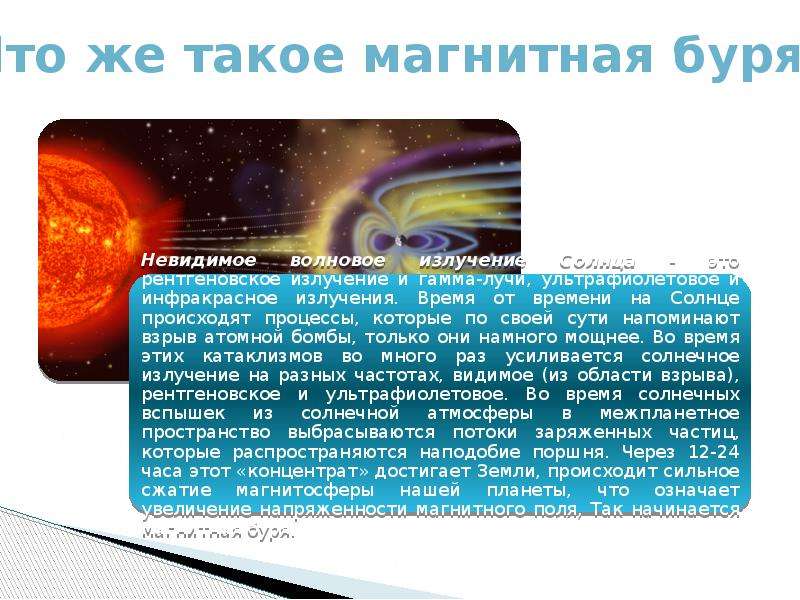 Магнитные бури проект по физике