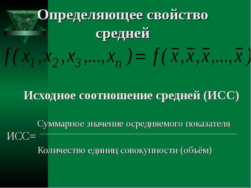 Тема среднее. Определяющее свойство средней величины. Диагностируемые свойства:. ИСС В статистике. ИСС В статистике это расшифровка.