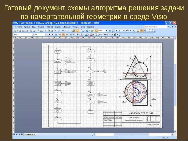 Инженерная графика схема алгоритма