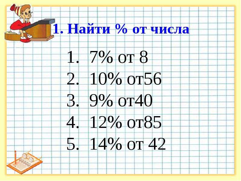 Презентация процент от числа 5 класс