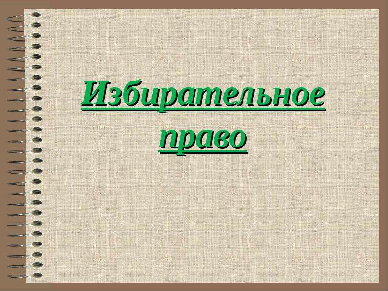 Презентация по теме избирательное право 10 класс